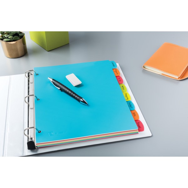 slide 7 of 8, Avery Big Tab Write & Erase Durable Plastic Dividers, 8 1/2'' X 11'', Multicolor, 8-Tab, 1 ct