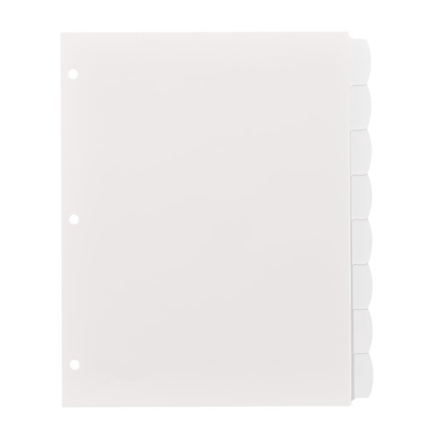 slide 7 of 9, Avery Durable Write-On Plastic Dividers with Erasable Tabs, White, 8 ct; 8 1/2 in x 11 in
