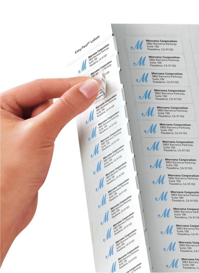 slide 8 of 10, Avery Easy Peel Permanent Return Address Labels - Matte Clear, 600 ct