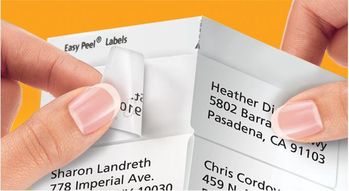 slide 10 of 10, Avery Easy Peel Permanent Return Address Labels - Matte Clear, 600 ct
