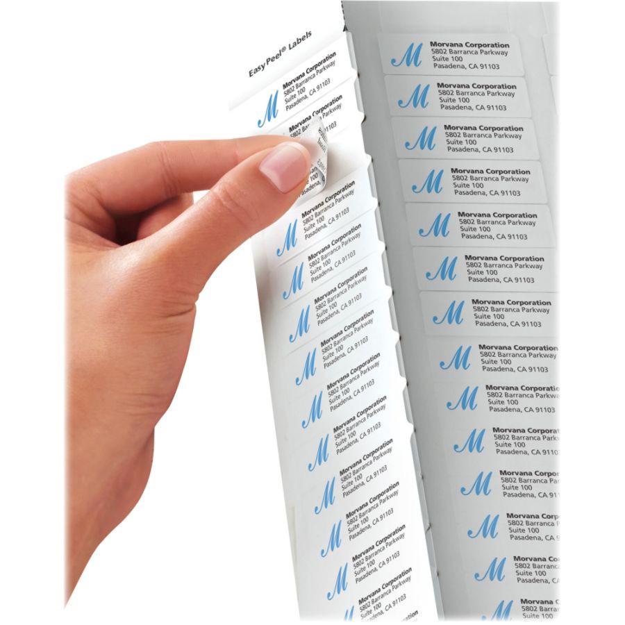 slide 6 of 10, Avery Easy Peel Permanent Return Address Labels - Matte Clear, 600 ct