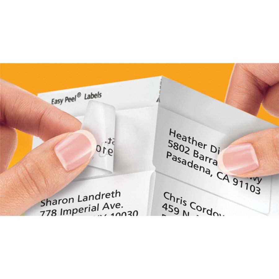 slide 2 of 10, Avery Easy Peel Permanent Return Address Labels - Matte Clear, 600 ct
