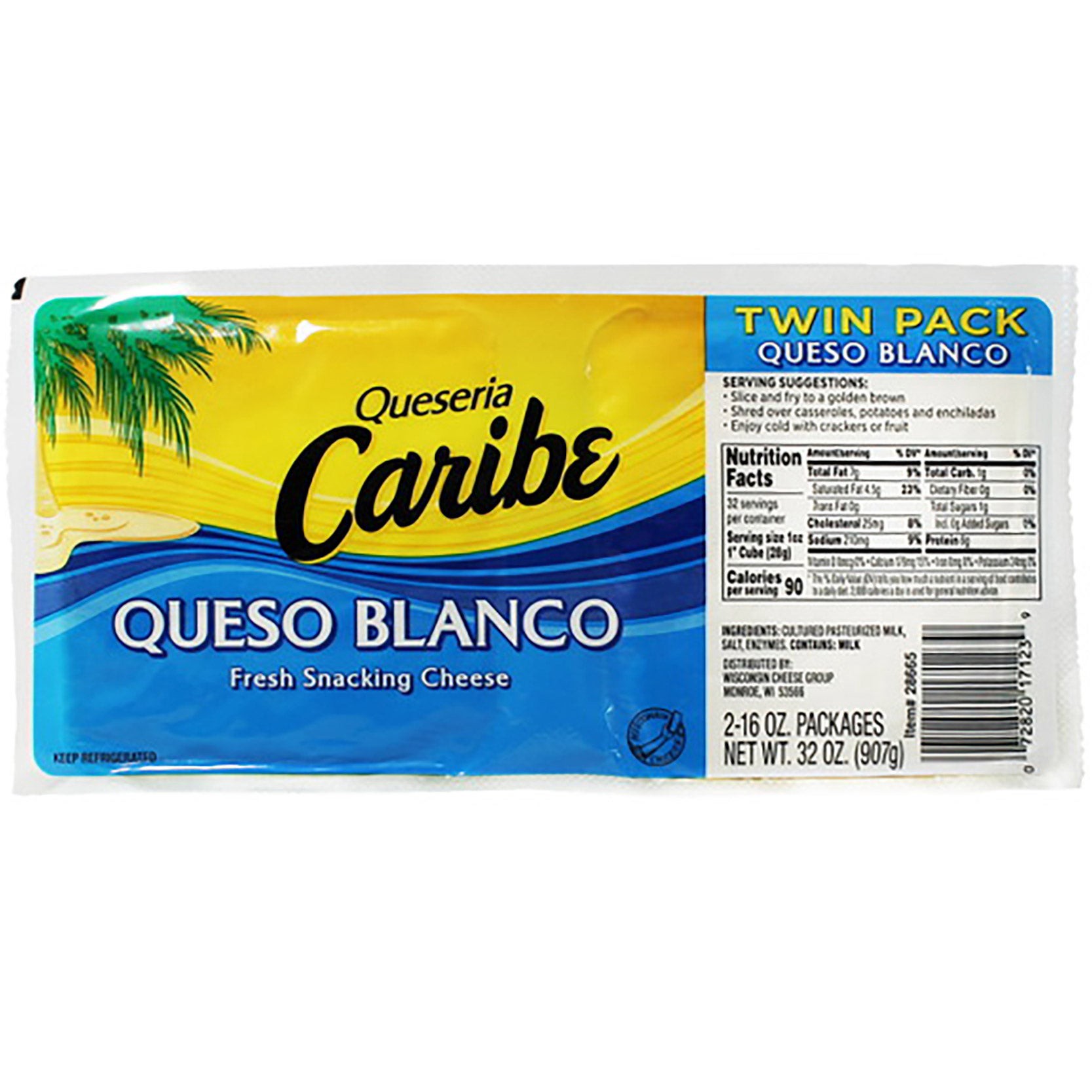 slide 1 of 2, Queseria Caribe Queso Blanco, 16 oz, 2 count, 