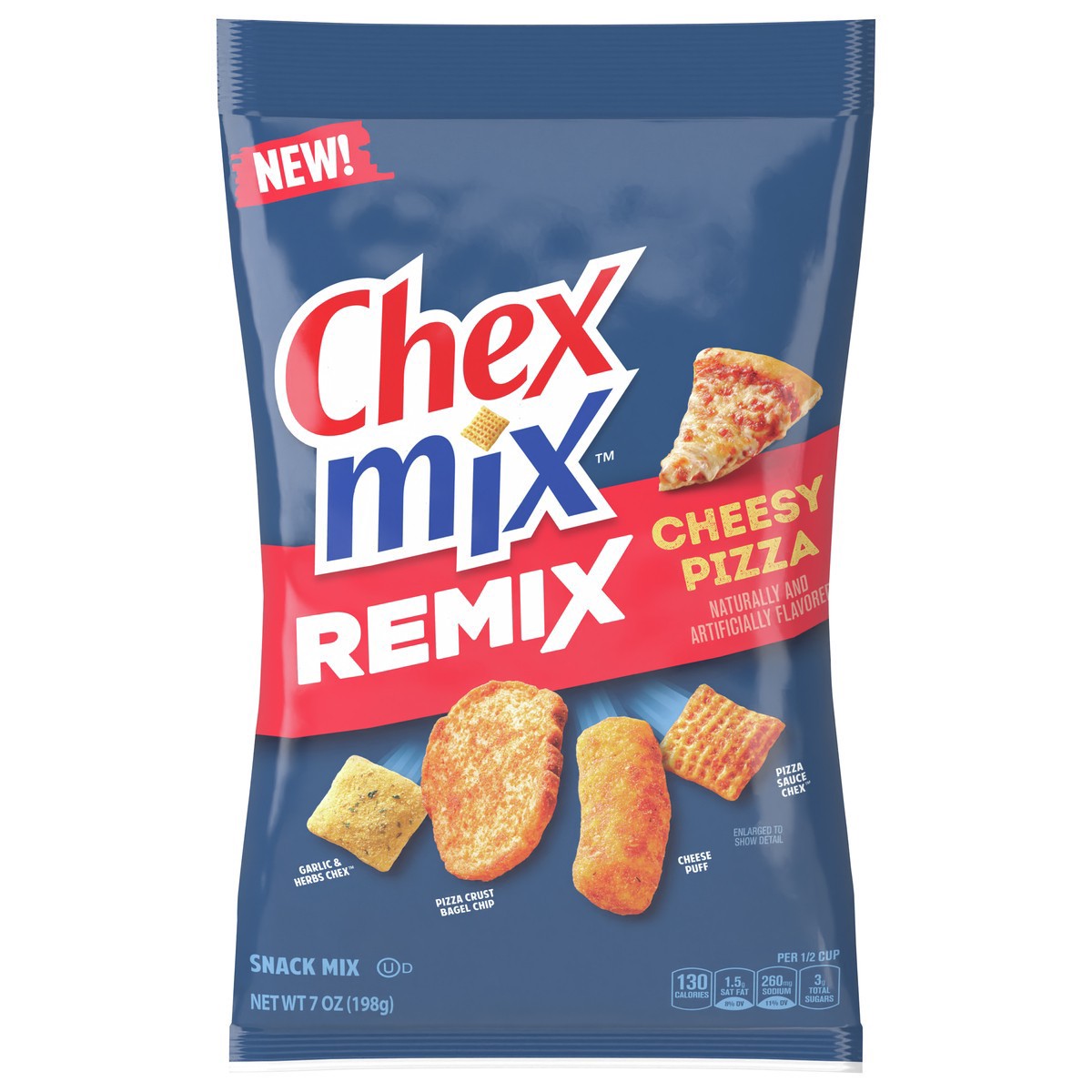 slide 14 of 14, Chex Mix Cheesy Pizza Snack Mix, 7 OZ, 7 oz