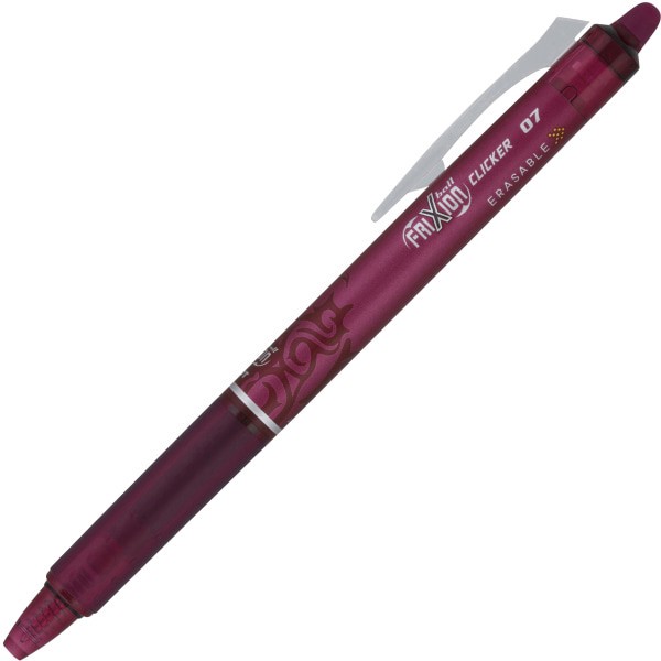 slide 4 of 9, Pilot Frixion Erasable Retractable Gel Pens, Fine Point, 0.7 Mm, Navy/Burgundy/Salmon Barrels, Navy/Burgundy/Salmon Ink, Pack Of 3 Pens, 3 ct