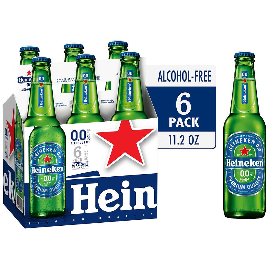slide 3 of 4, Heineken 6 Pack Alcohol Free Beer 6 - 11.2 fl oz Bottles, 6 ct; 11.2 oz