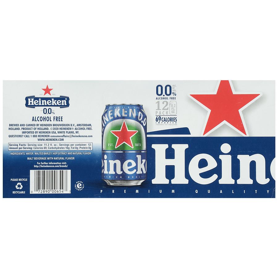 slide 4 of 5, Heineken 12 Pack Alcohol Free Beer 12 - 11.2 fl oz Cans, 12 ct