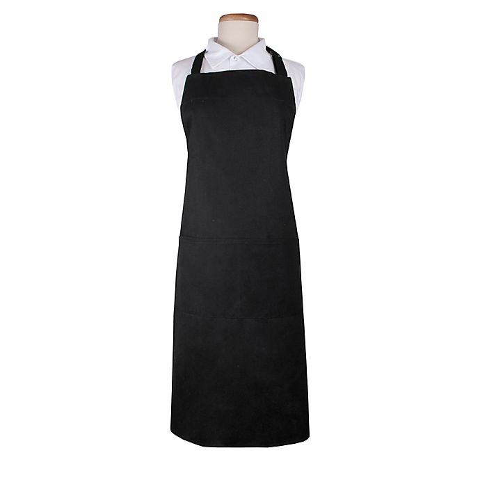 slide 1 of 1, Simply Essential Solid Color Apron - Black, 1 ct