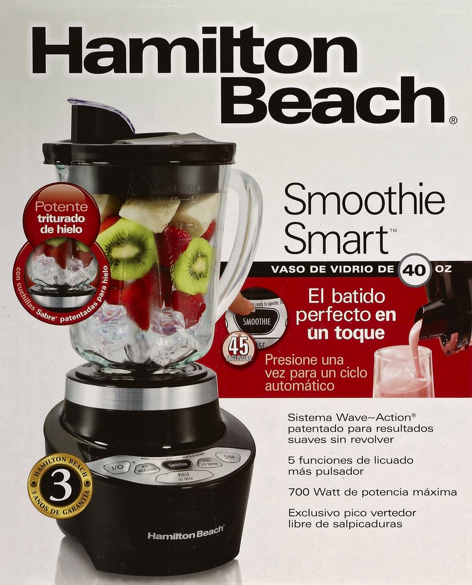 slide 5 of 5, Hamilton Beach Smoothie Smart Blender - Black 56206, 40 oz