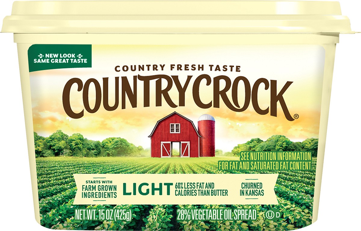 slide 12 of 12, Country Crock Vegetable Oil Spread, Light, 15 oz
