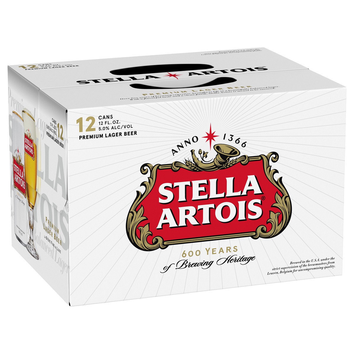 slide 4 of 9, Stella Artois Classic Lager Beer 12 - 12 fl oz Cans, 12 ct; 12 oz