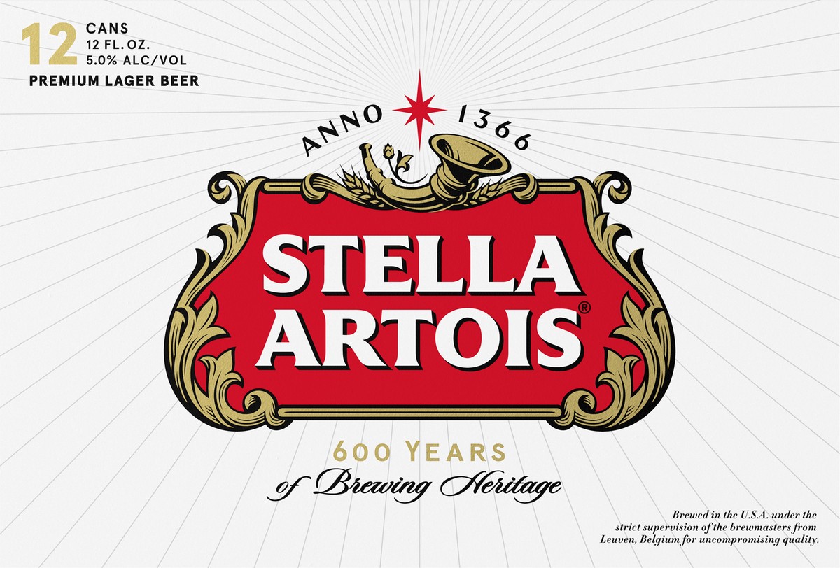 slide 5 of 9, Stella Artois Classic Lager Beer 12 - 12 fl oz Cans, 12 ct; 12 oz