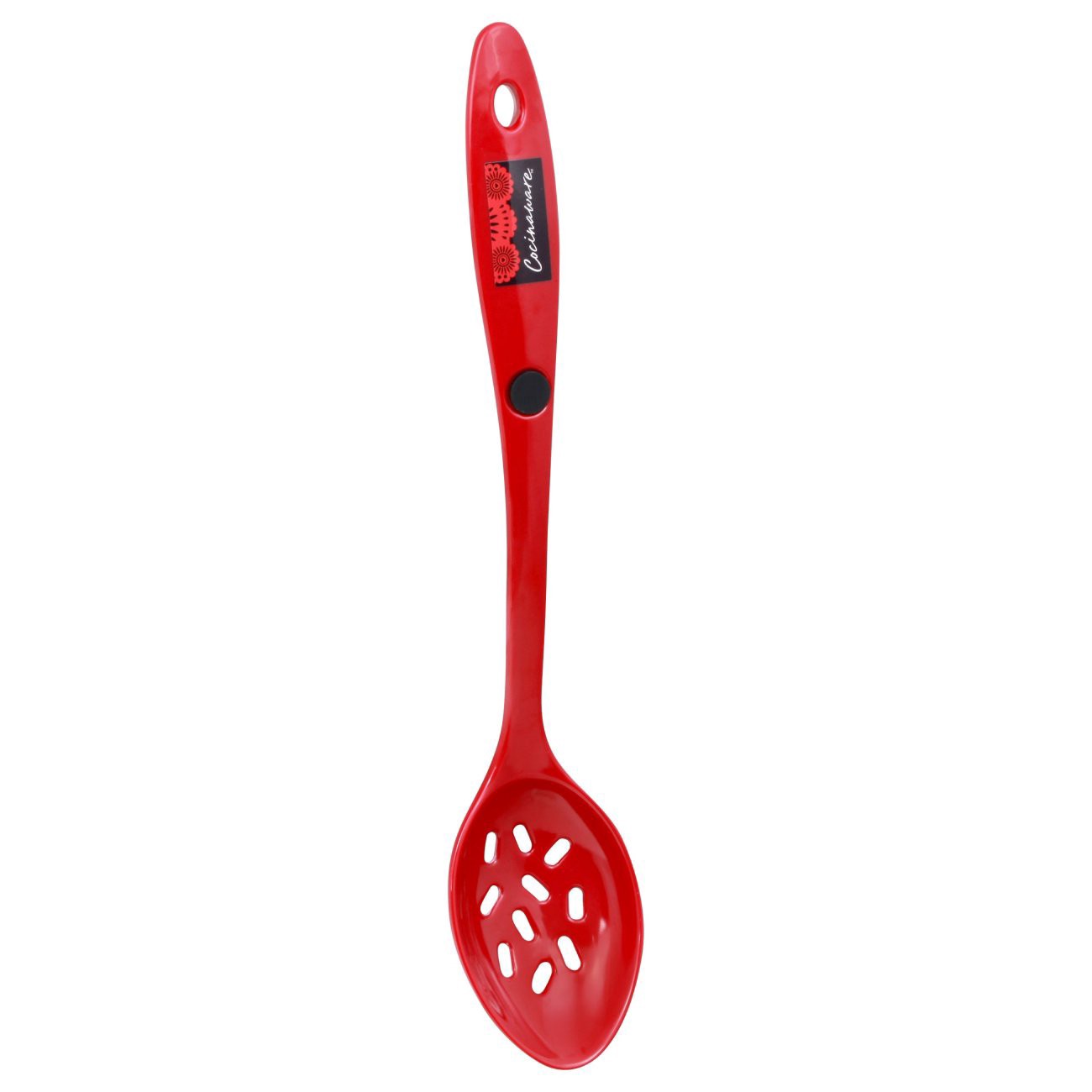 slide 1 of 1, Cocinaware Red Melamine Slotted Spoon, 1 ct