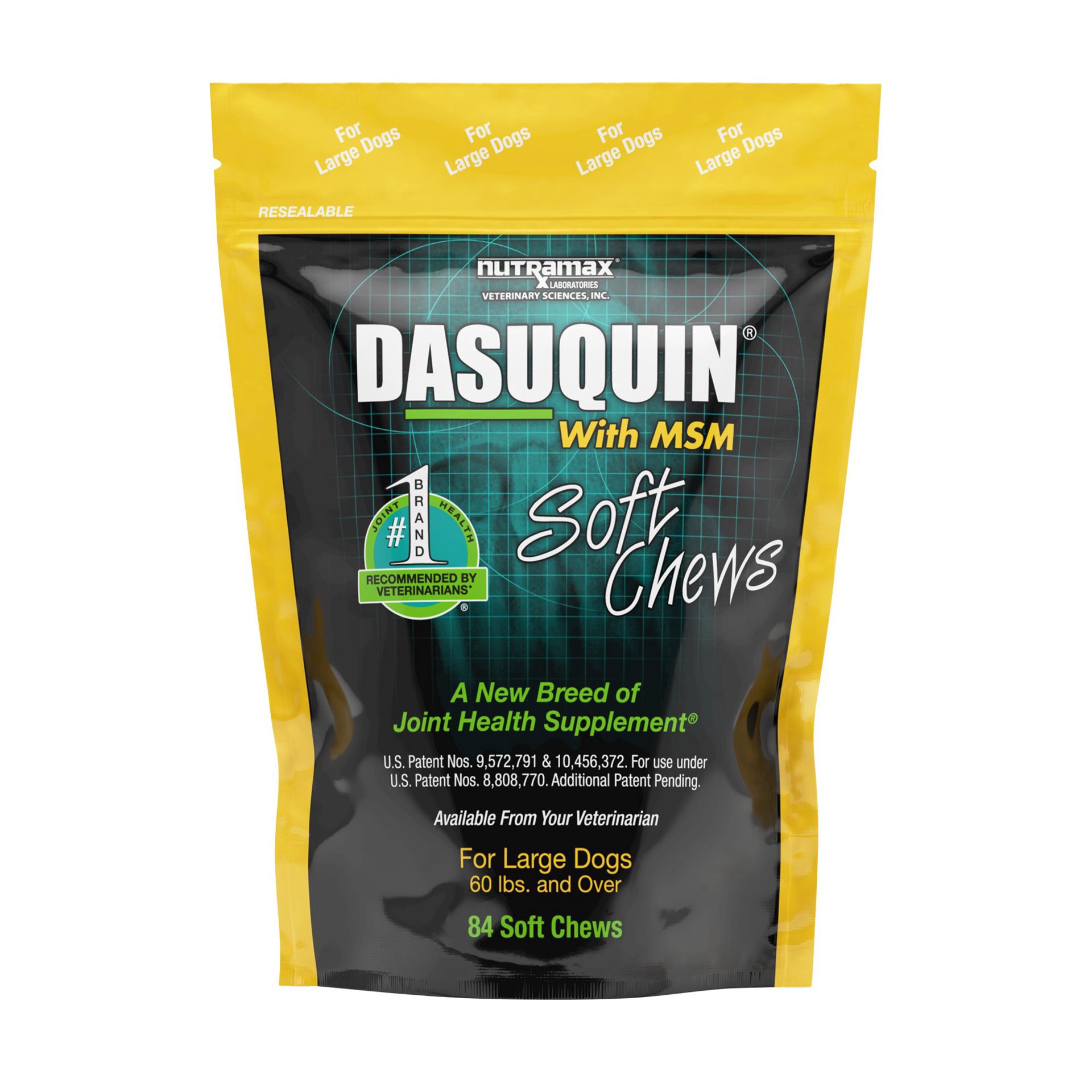 slide 1 of 1, Nutramax Pet Nutramax Dasuquin with MSM Joint Health Supplement For Large Dogs - Soft Chews, 84 ct