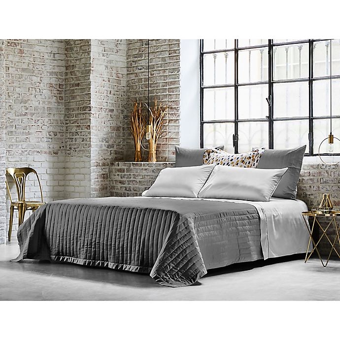 slide 1 of 1, Frette At Home Vertical King Coverlet - Grey, 1 ct