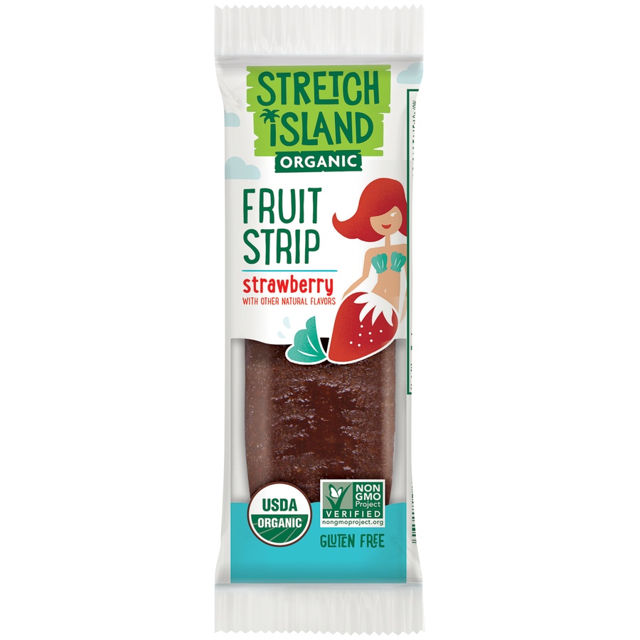 slide 1 of 3, Stretch Island Strawberry Organic Fruit Strip, 0.5 oz