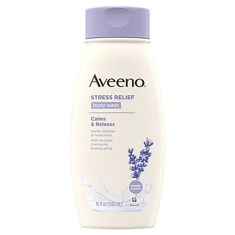slide 1 of 1, Aveeno Stress Relief Body Wash, 18 fl oz