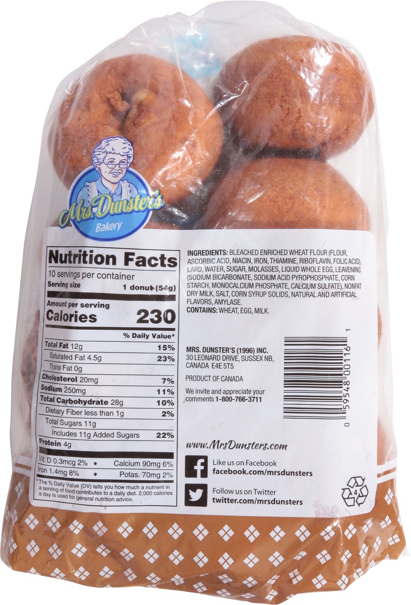 slide 3 of 13, Mrs. Dunster's Molasses Donuts 19 oz, 19 oz