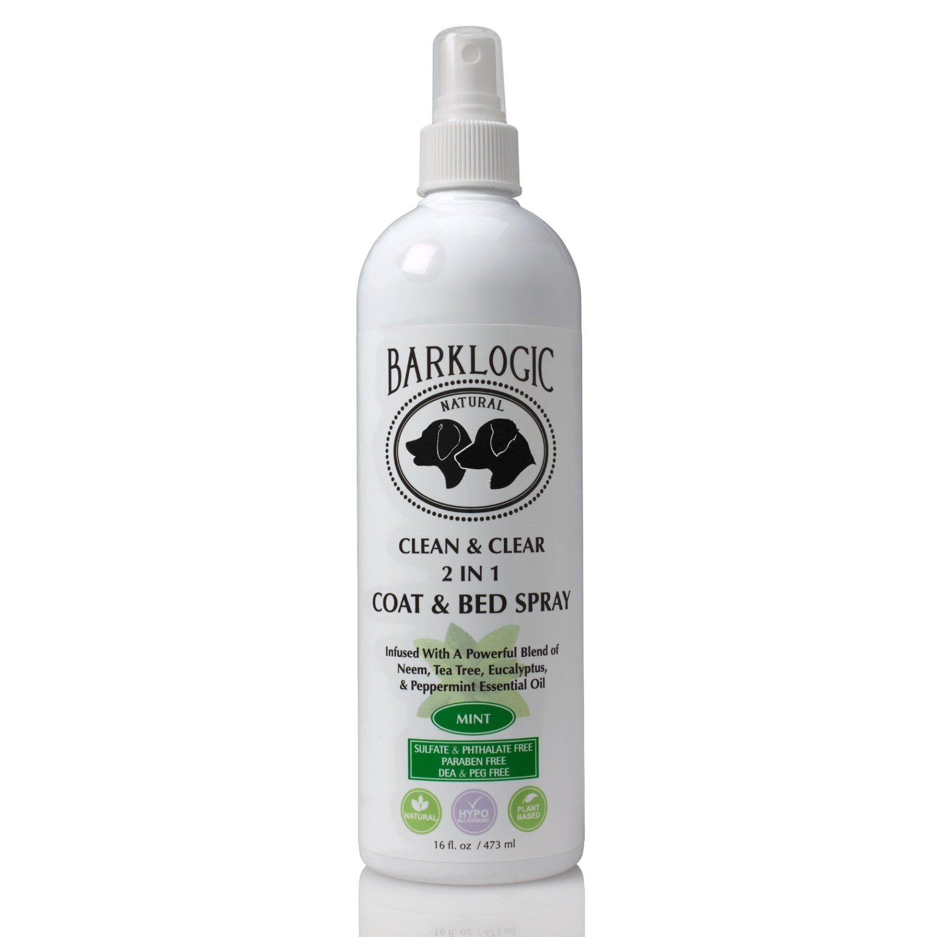 slide 1 of 1, Barklogic Clean & Clear Coat and Bed Spray, 1 ct