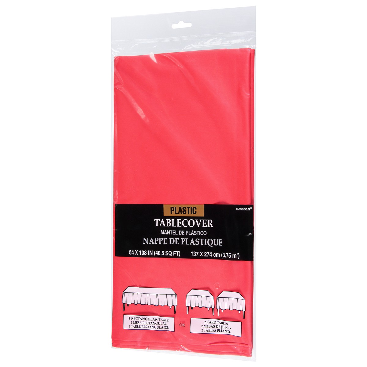 slide 4 of 11, Amscan Red Plastic Rectangular Tablecover, 1 ct