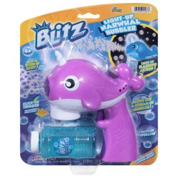Blitz Light-Up Narwhal Bubbler 2 ea