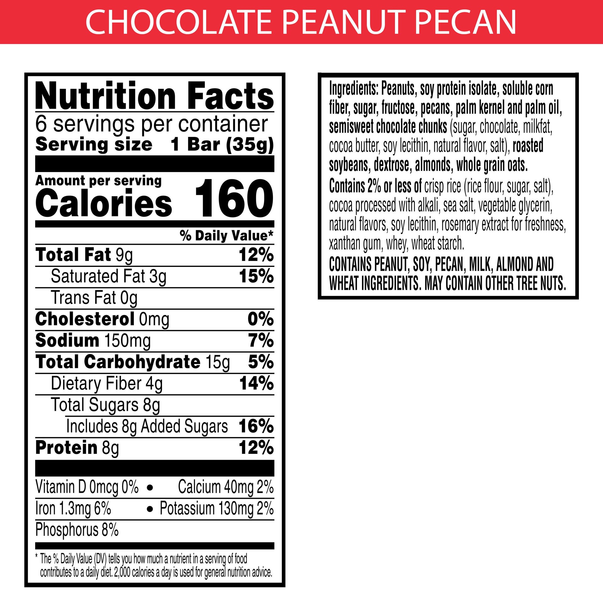 slide 2 of 5, Special K Kellogg's Special K Protein Snack Bars, Chocolate Peanut Pecan, 7.38 oz, 6 Count, 7.38 oz
