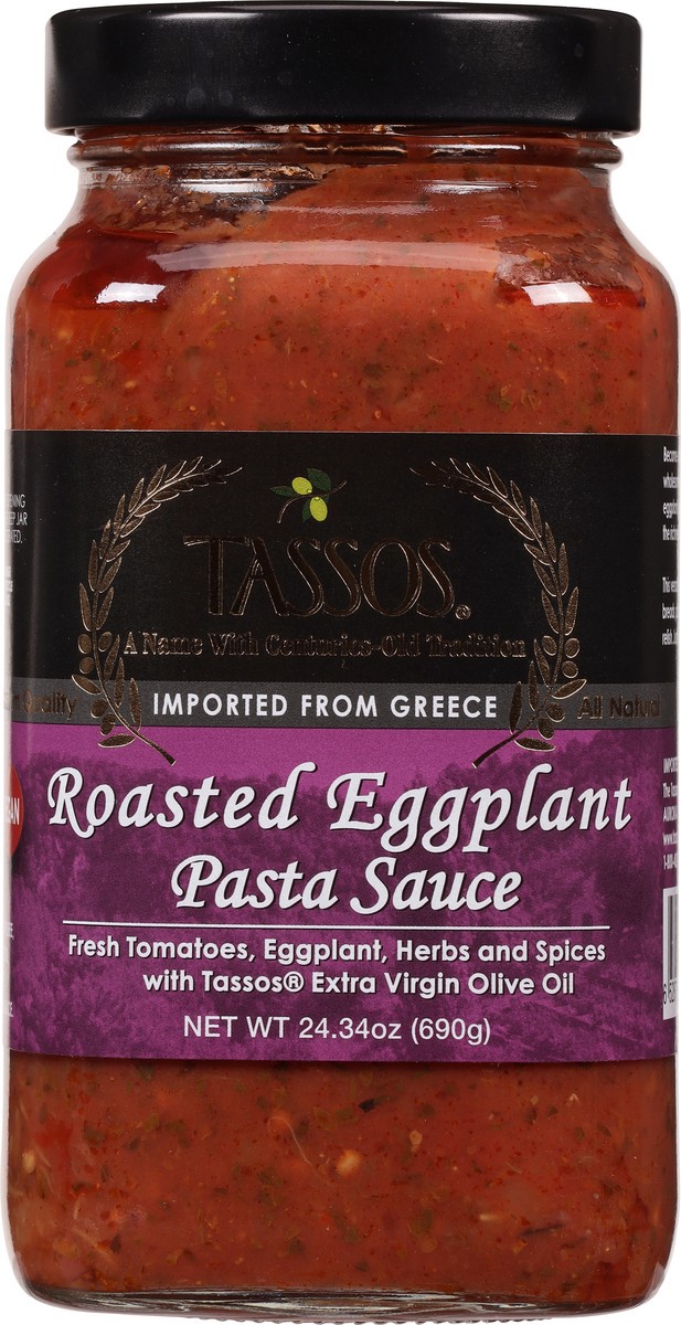 slide 4 of 13, Tassos Roasted Eggplant Pasta Sauce, 24.34 oz