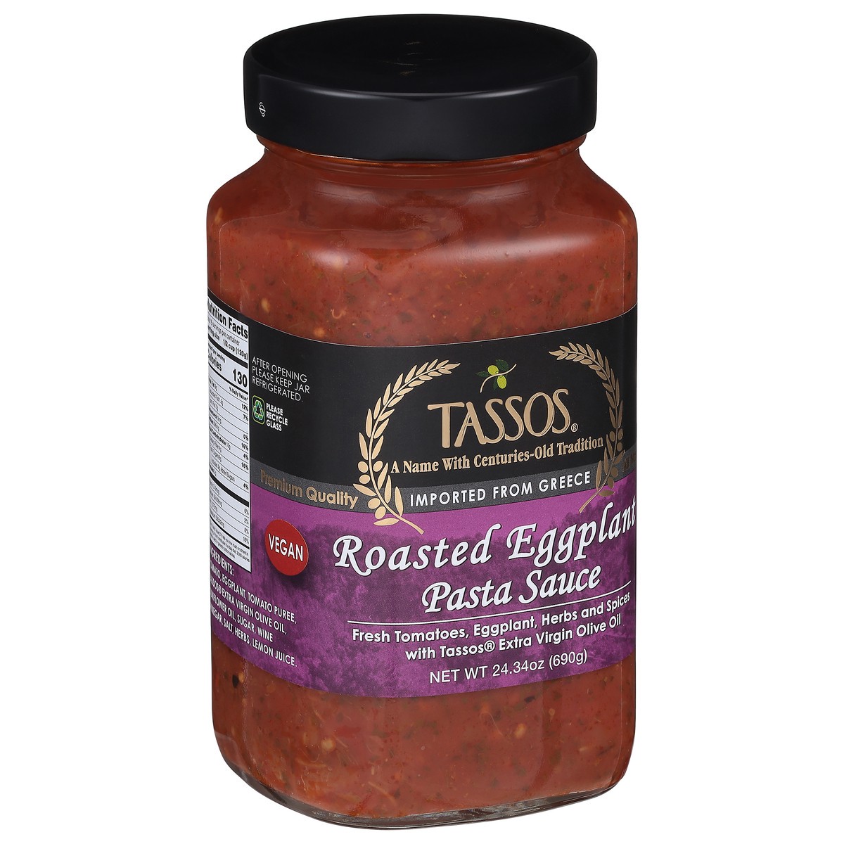 slide 11 of 13, Tassos Roasted Eggplant Pasta Sauce, 24.34 oz