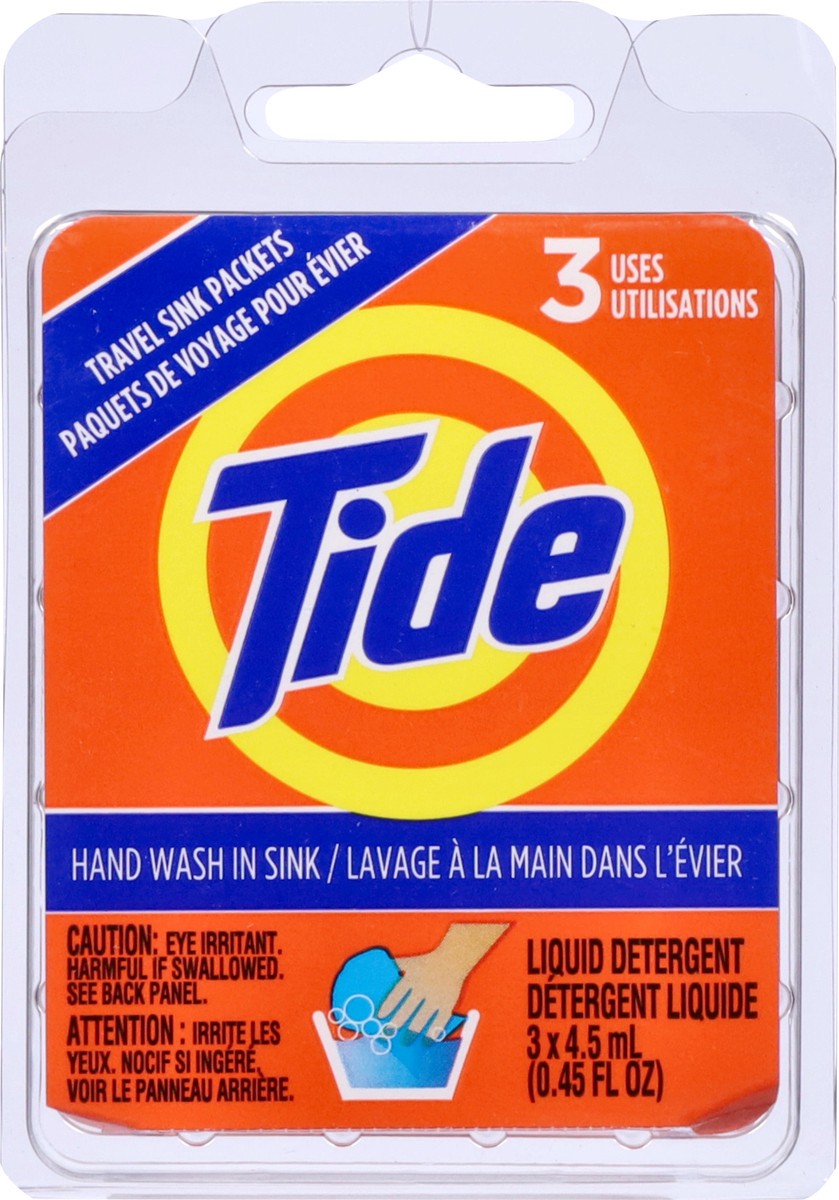 slide 12 of 12, Tide Liquid Detergent 3 - 4.5 ml Packs, 3 ct