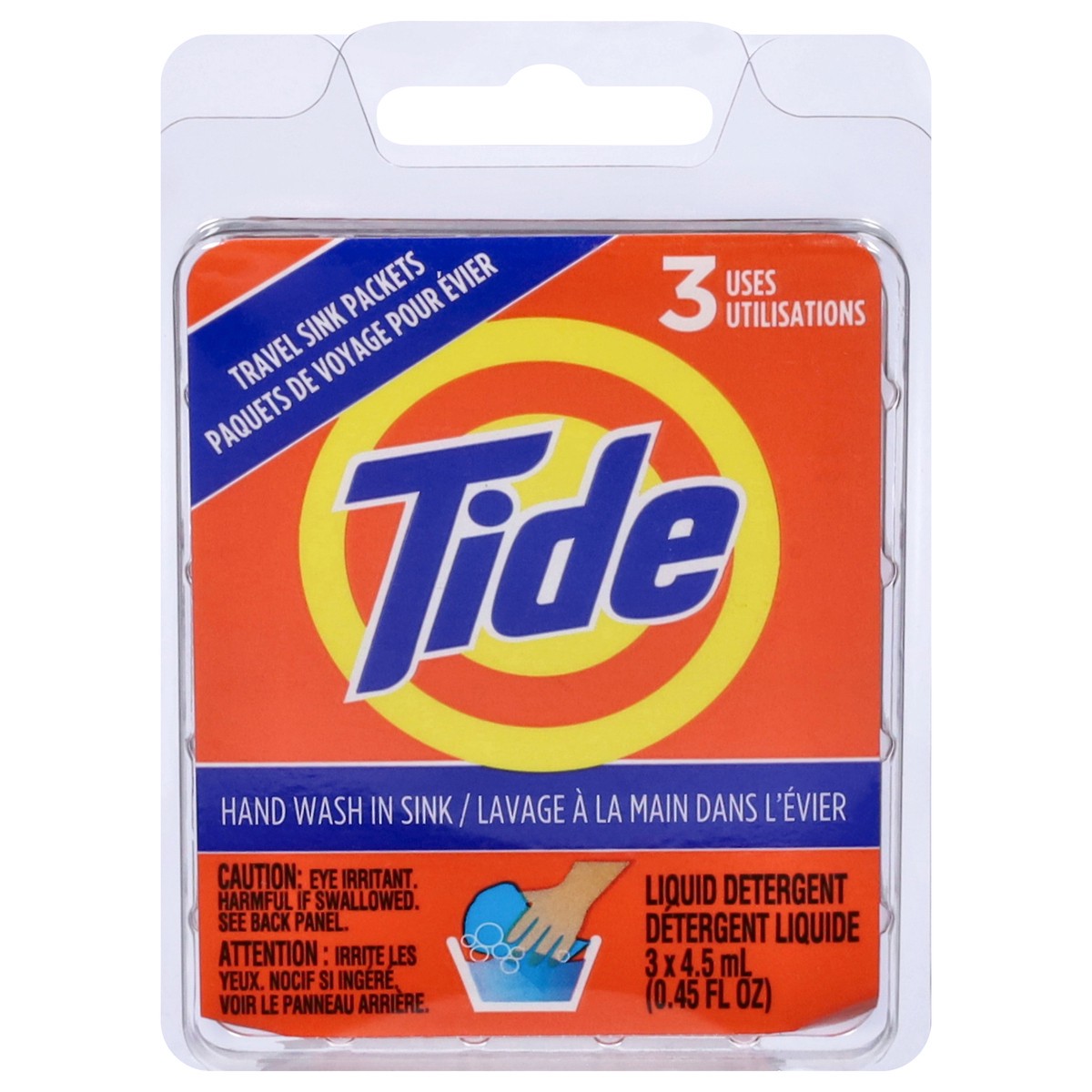 slide 10 of 12, Tide Liquid Detergent 3 - 4.5 ml Packs, 3 ct