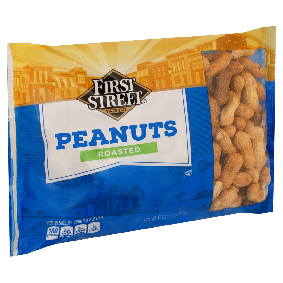 slide 12 of 13, First Street Fs/Sun Harvest Roasted Peanuts, 16 oz