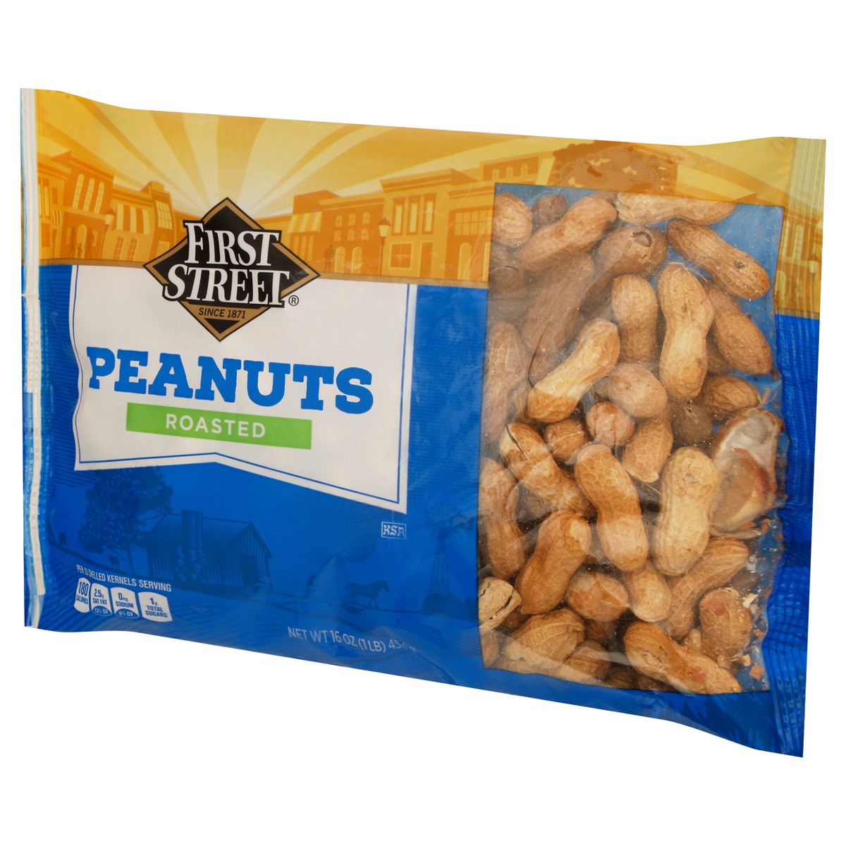 slide 9 of 13, First Street Fs/Sun Harvest Roasted Peanuts, 16 oz