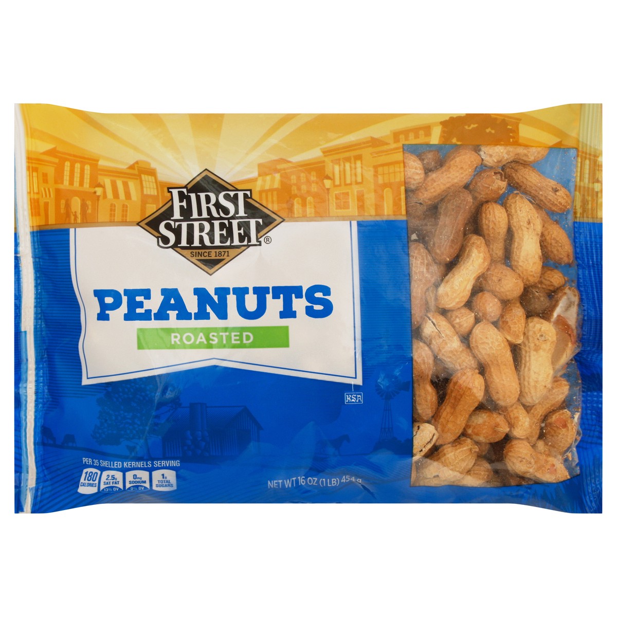 slide 10 of 13, First Street Fs/Sun Harvest Roasted Peanuts, 16 oz