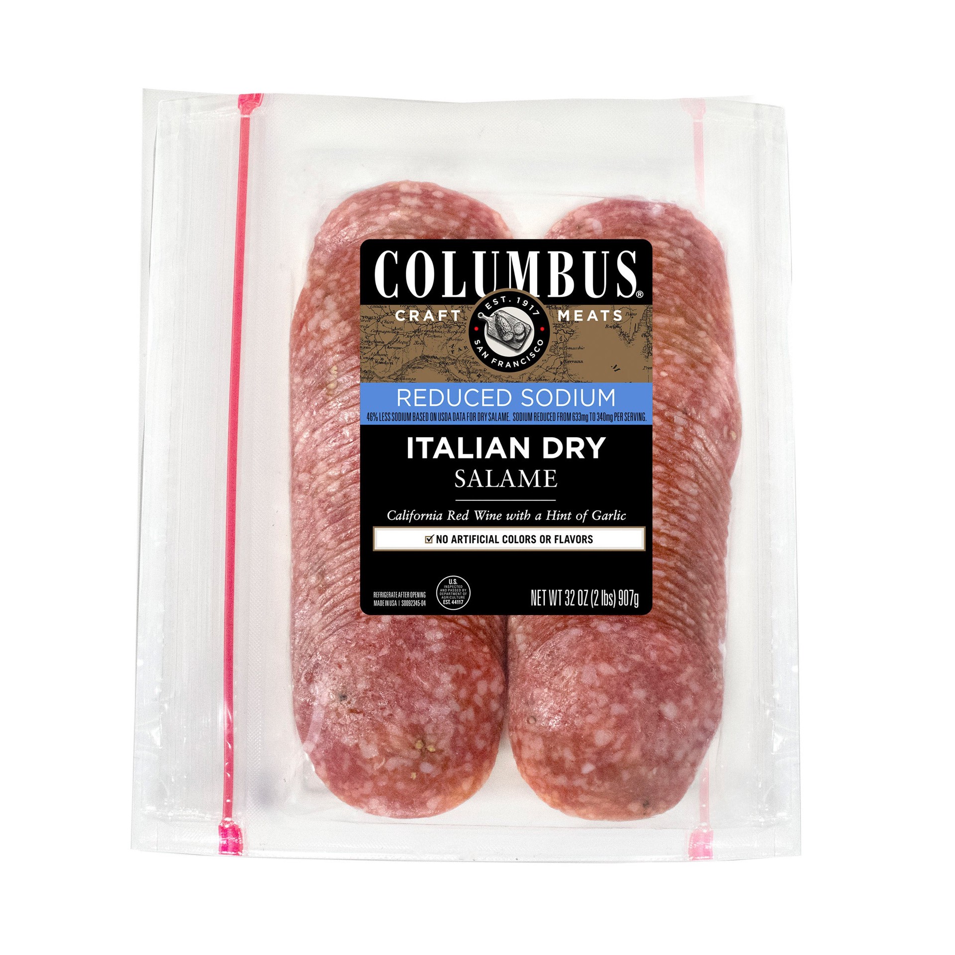 slide 1 of 1, Columbus Italian Dry Salame, Sliced, 16 oz, 2 count, 