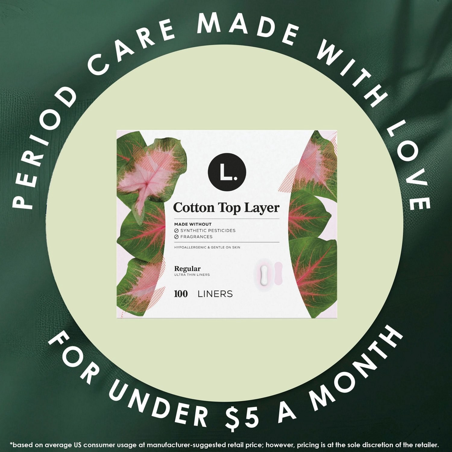 slide 9 of 12, L. Ultra Thin Non-Wing Liners, 100 ct