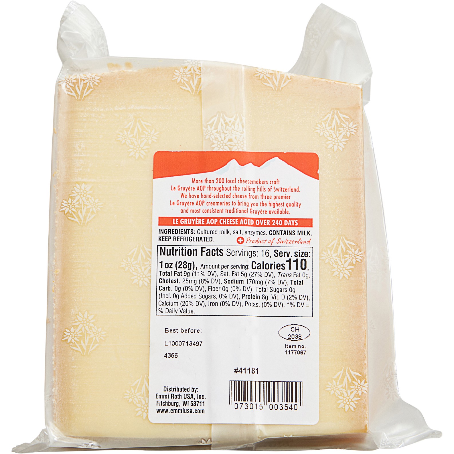 slide 2 of 2, Emmi Le Gruyere, 16 oz, 