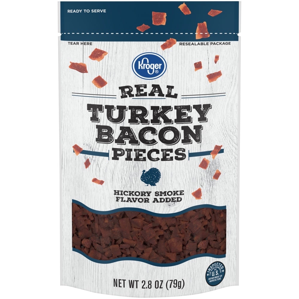 slide 1 of 1, Kroger Real Turkey Bacon Pieces, 2.8 oz