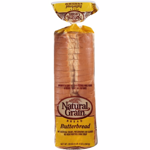 slide 1 of 1, Natural Grain Butterbread, 20 oz