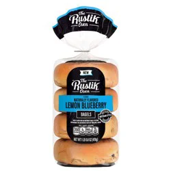 The Rustik Oven Lemon Blueberry Bagels, 4 Ct