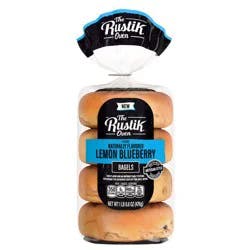 The Rustik Oven Lemon Blueberry Bagels, 4 Ct