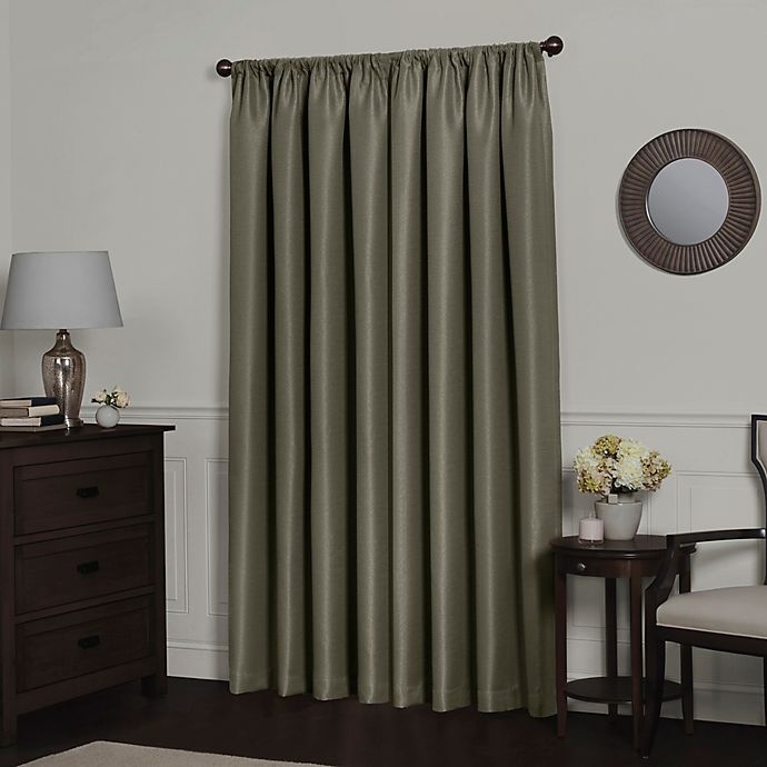 slide 2 of 4, Maytex Emery Rod Pocket Insulated 100% Blackout Window Curtain Panel - Smoke, 108 in