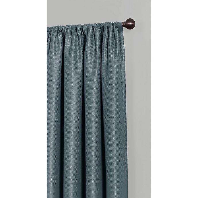 slide 3 of 4, Maytex Emery Rod Pocket Insulated 100% Blackout Window Curtain Panel - Blue Haze, 108 in