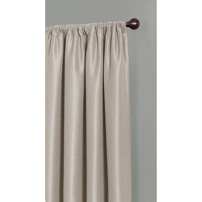 slide 3 of 4, Maytex Emery Rod Pocket Insulated 100% Blackout Window Curtain Panel - Oatmeal, 63 in