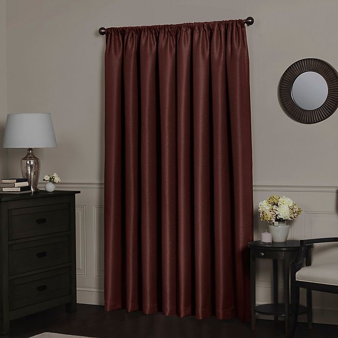 slide 2 of 4, Maytex Emery Rod Pocket Insulated 100% Blackout Window Curtain Panel - Spice, 84 in