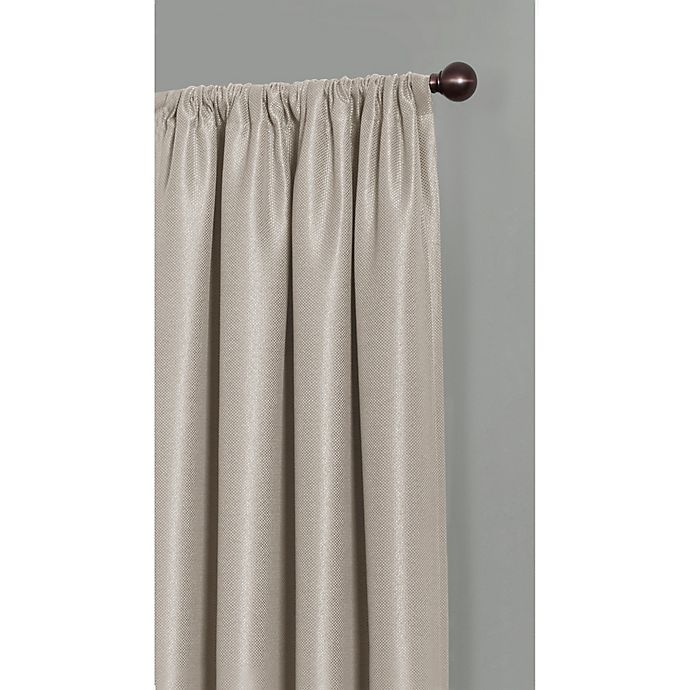 slide 3 of 5, Maytex Emery Rod Pocket Insulated 100% Blackout Window Curtain Panel - Oatmeal, 120 in