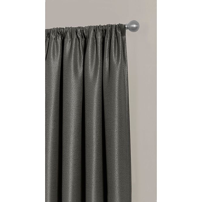 slide 3 of 5, Maytex Emery Rod Pocket Insulated 100% Blackout Window Curtain Panel - Charcoal, 95 in