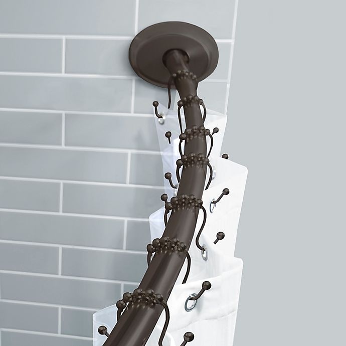 slide 3 of 9, Titan Stainless Steel Dual Install Curved Shower Rod - Oil Rubbed Bronze, 1 ct