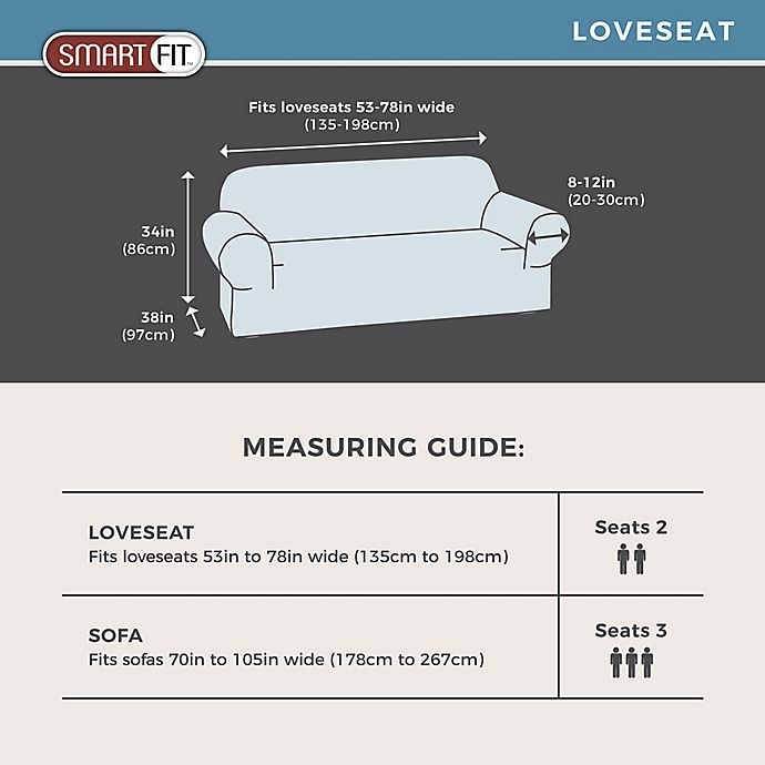 slide 3 of 6, Smart Fit Roland Polyester Stretch Loveseat Slipcover - Sand, 1 ct