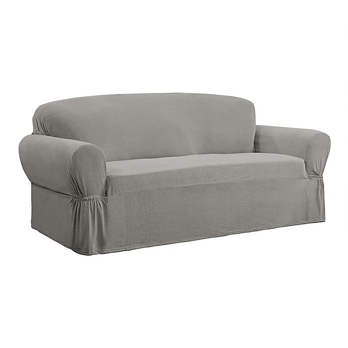 slide 4 of 6, Smart Fit Connor Sofa Slipcover - Silver, 1 ct