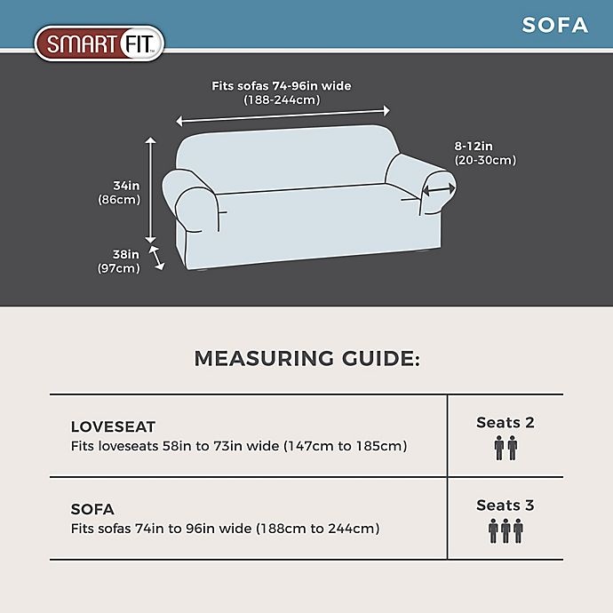 slide 6 of 6, Smart Fit Connor Sofa Slipcover - Silver, 1 ct